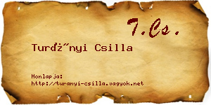 Turányi Csilla névjegykártya