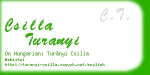 csilla turanyi business card